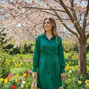 Double Zero Vibrant Green Long Sleeve Dress